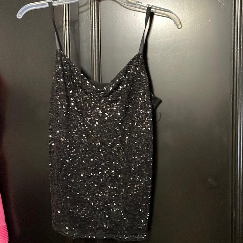 The Limited black sequin tank top size L new with tags